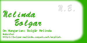 melinda bolgar business card