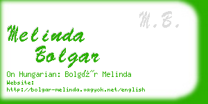 melinda bolgar business card